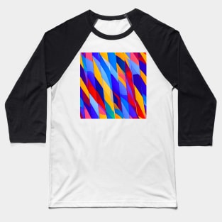 Multicolor Abstract Column  Art - Stained Glass Baseball T-Shirt